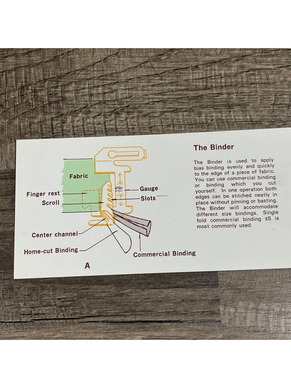 Kenmore Metal Bias Tape Binder Foot